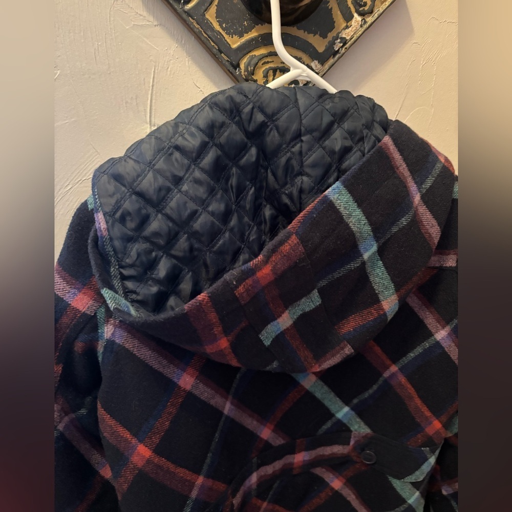 Billabong Multicolor Plaid Hooded Jacket - Picture 4 of 7